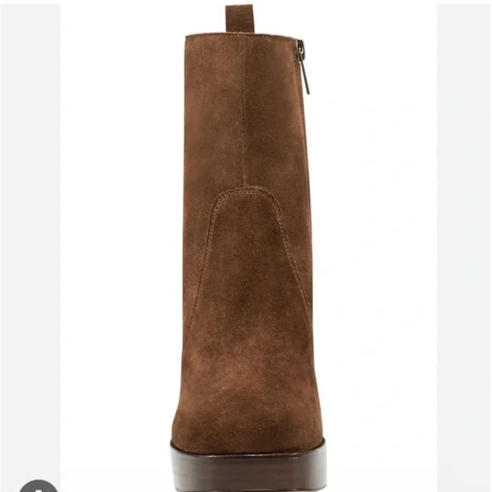 🌸MARC FISHER🌸 Marysa Block Heel Platform Bootie In Brown Size: 11M - Picture 2 of 15